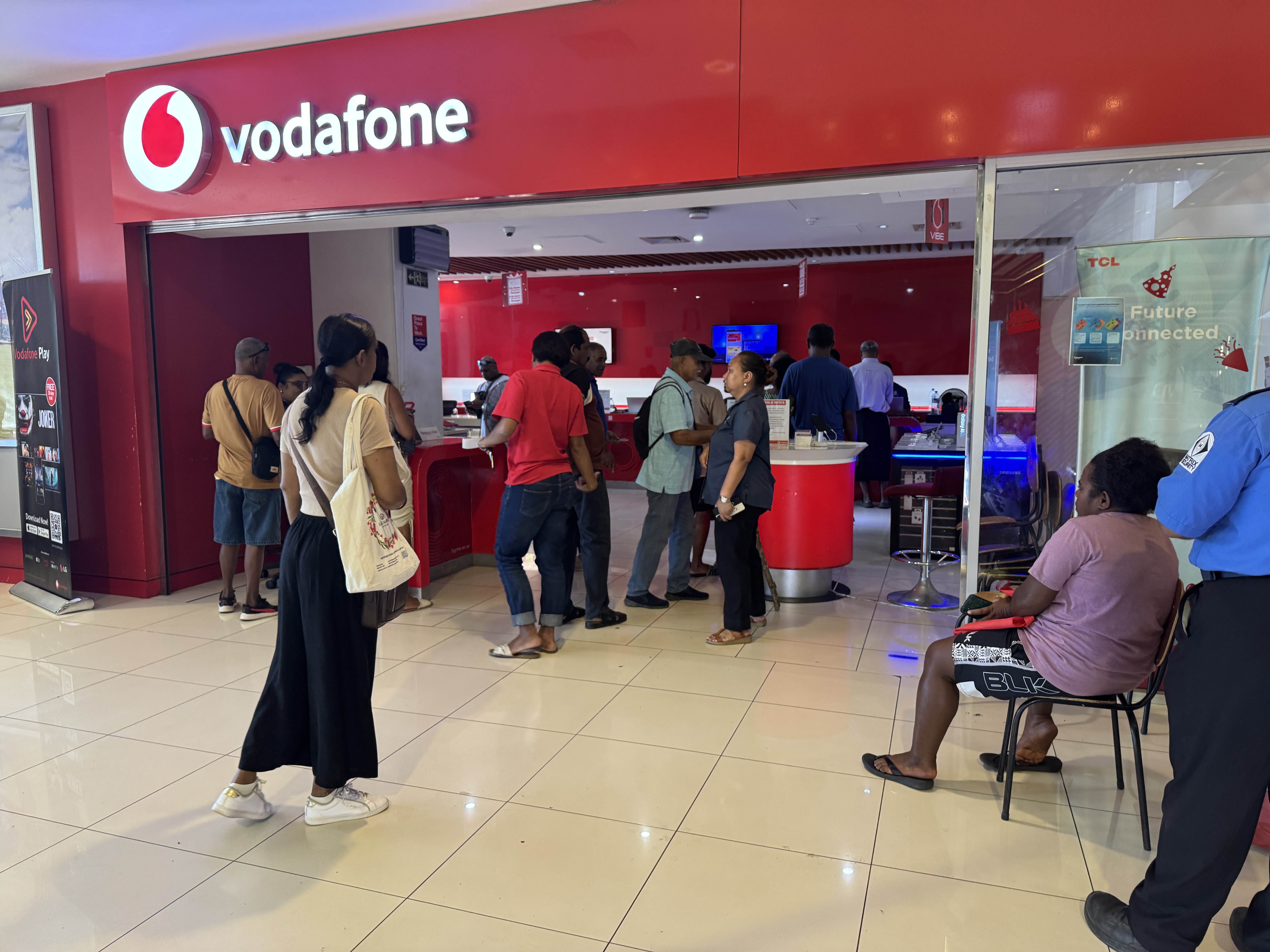 The most popular spot in the mall.  People came to top up their phones.