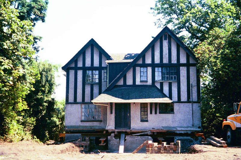 In the summer of 2000, it went up on blocks.