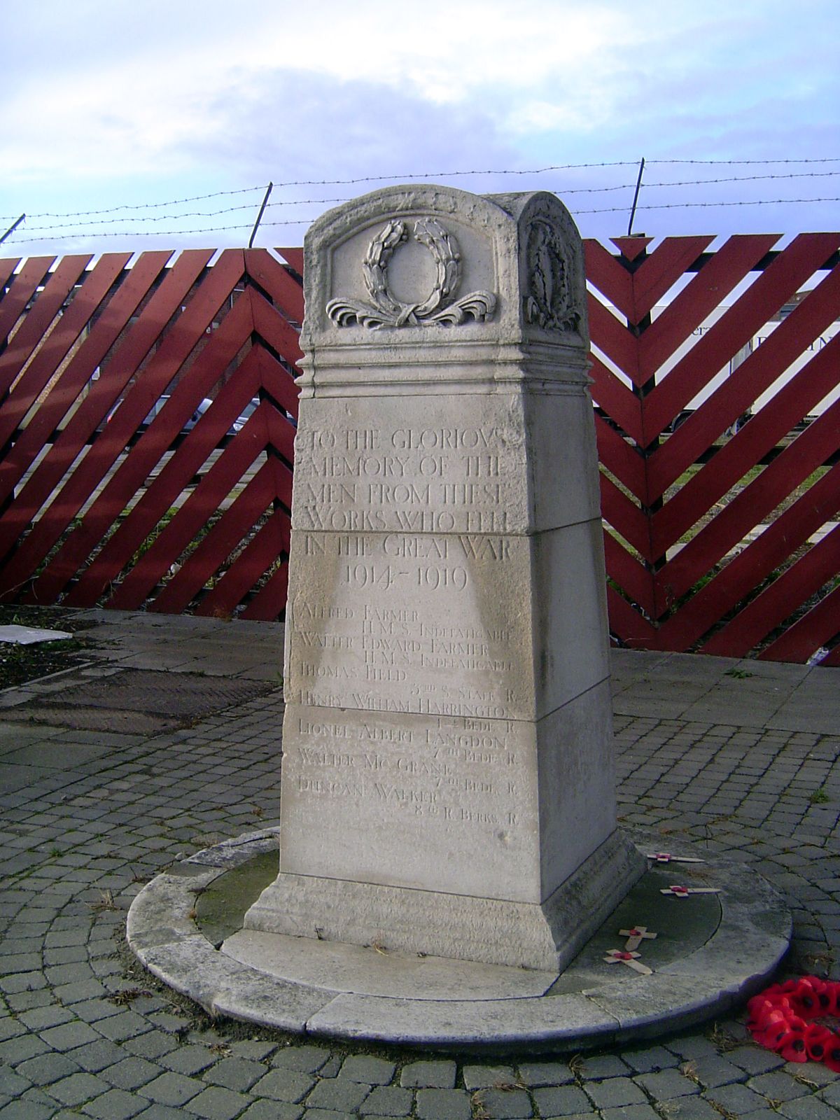 A reminder of World War I.