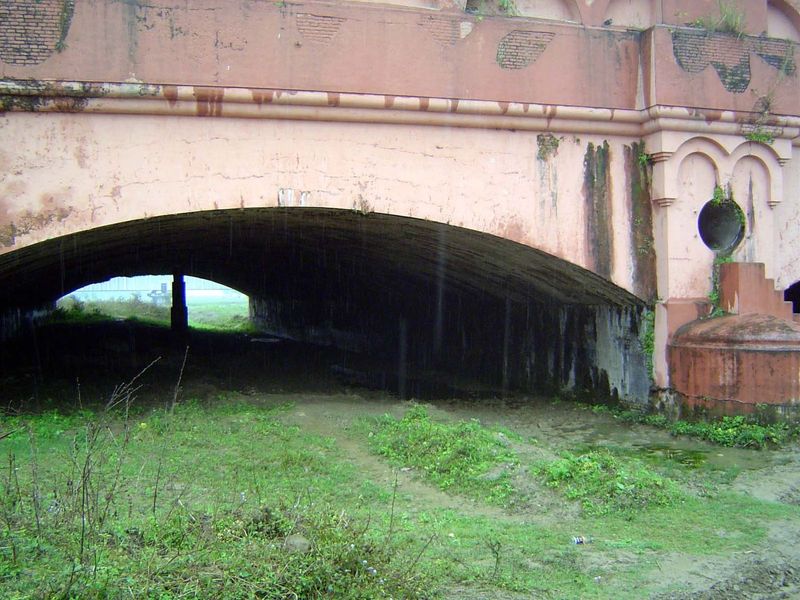 An underview to give a sense of scale and a glimpse of an added support.