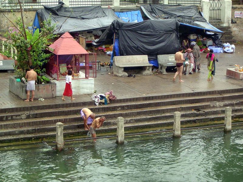 A bathing ghat.