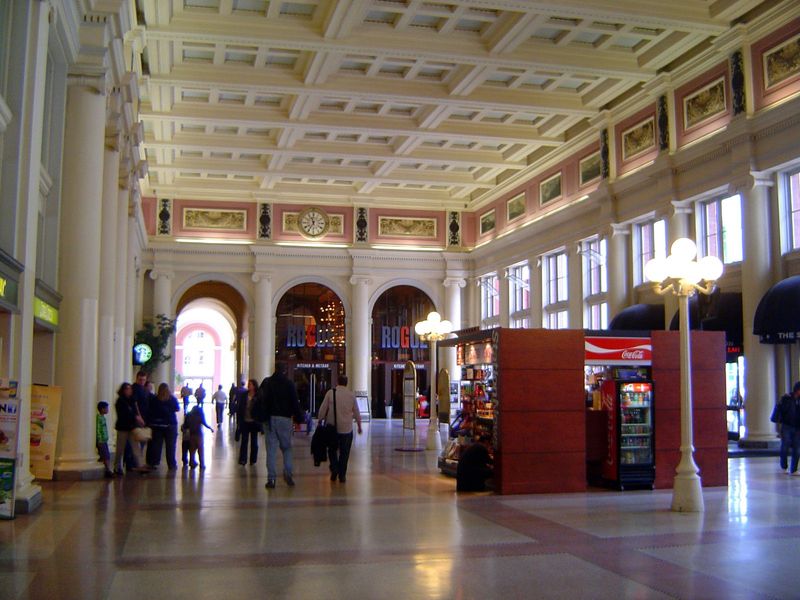 Waiting room, still in use though now mostly for a light-rail transit system.