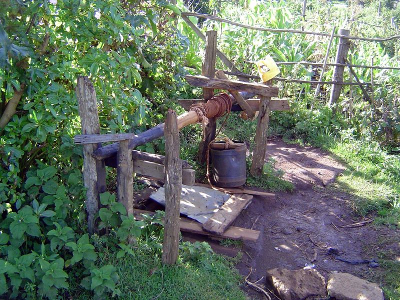 Water is abundant, both in a local creek and in this well, 90 feet deep.