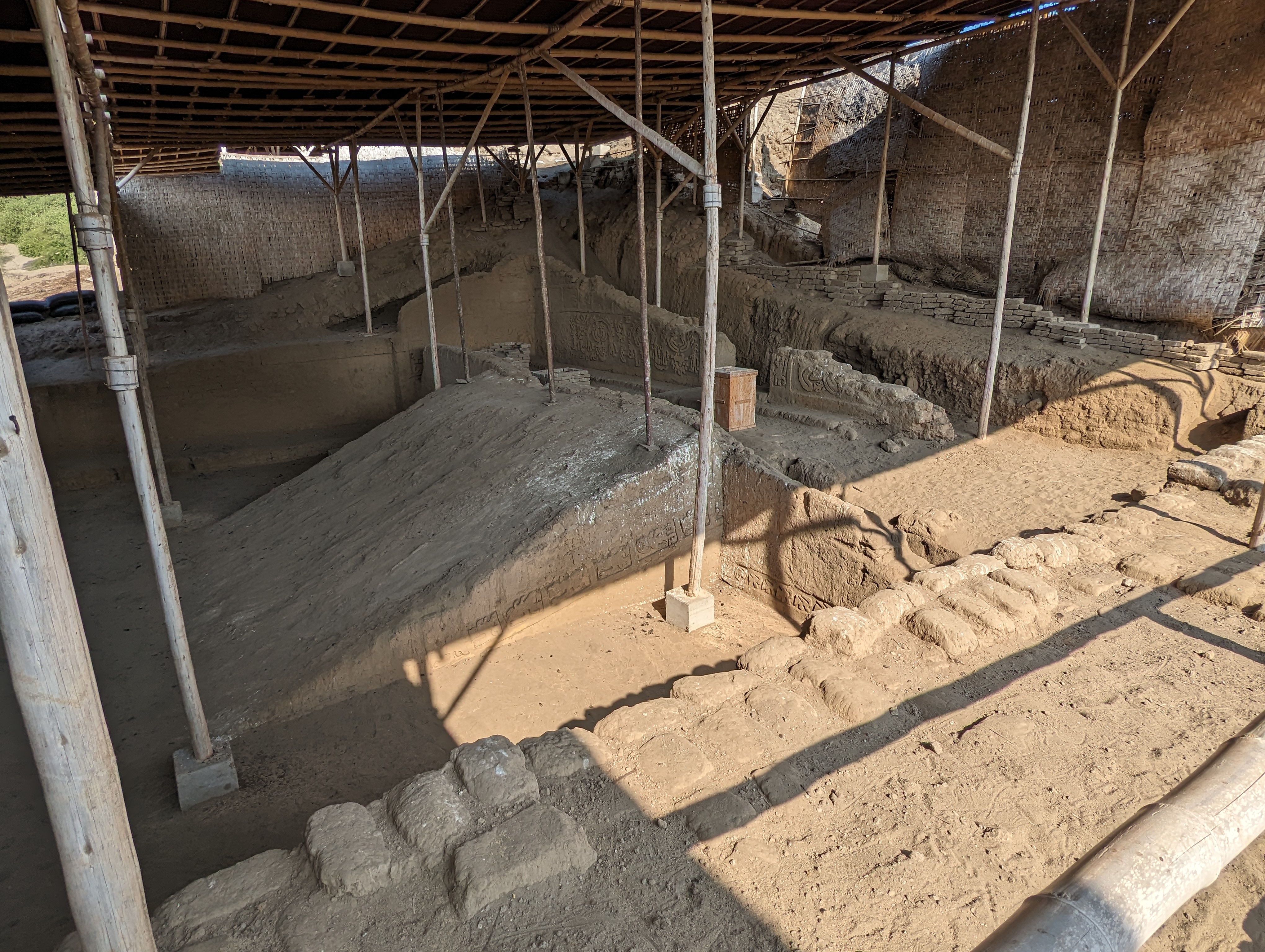 The protection is there for the images on the courtyard walls.
