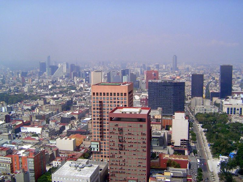 We're up top and looking west, away from the historic core. The buildings in the foreground are the Superior Court Building, the Secretariat