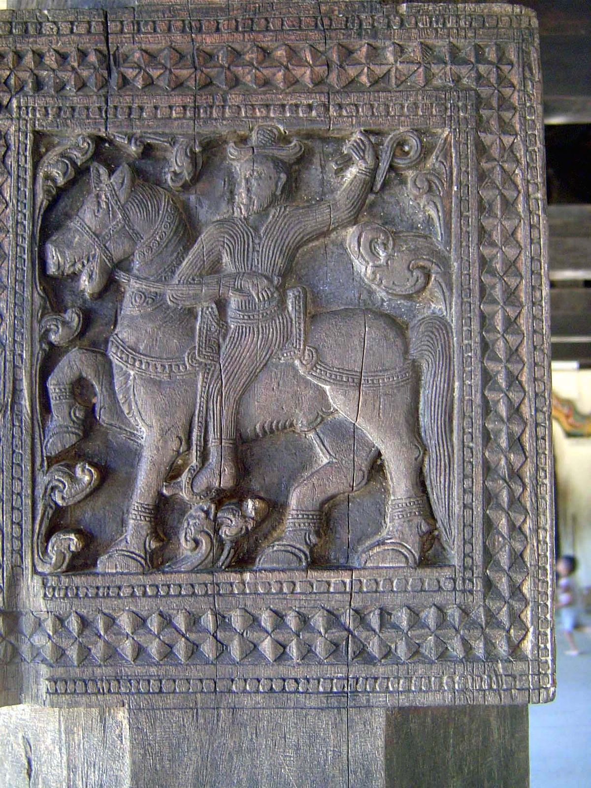 Man on horseback.
