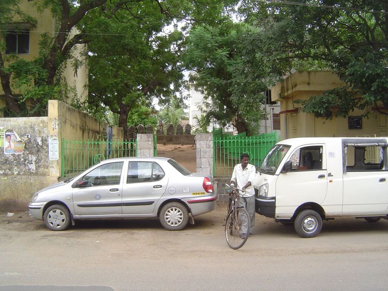 In town, and unsigned, there's this fenced site, generally kept locked.