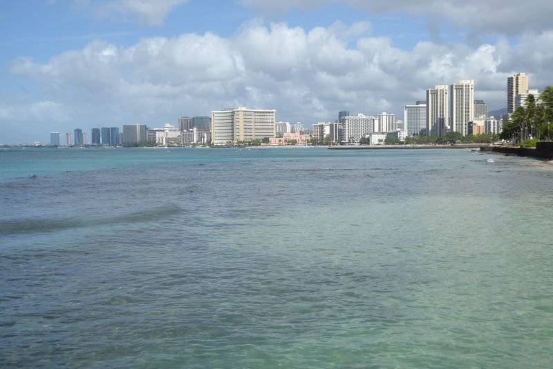 We'll start at the east end of Waikiki.