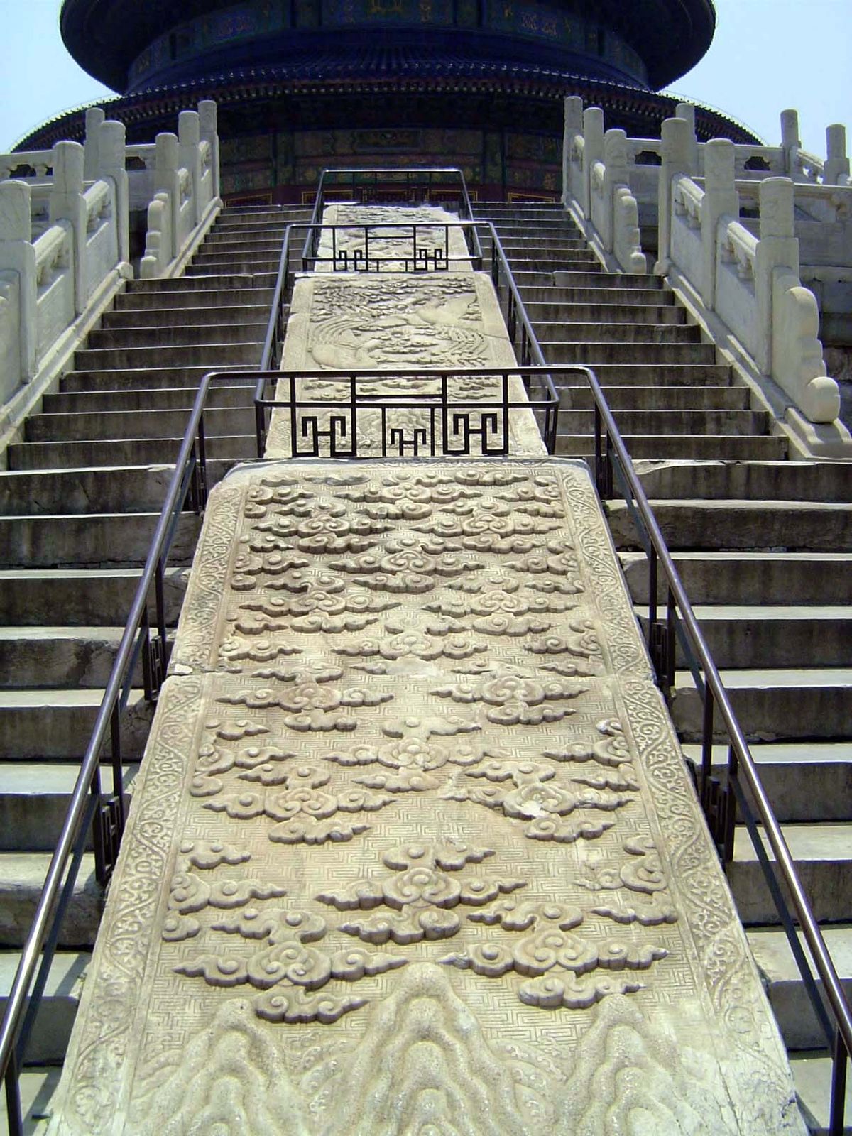 A triple spirit or slab staircase.