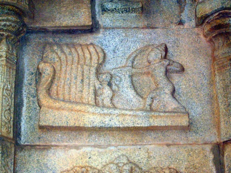 Rama shoots an arrow through seven trees to prove his worthiness.