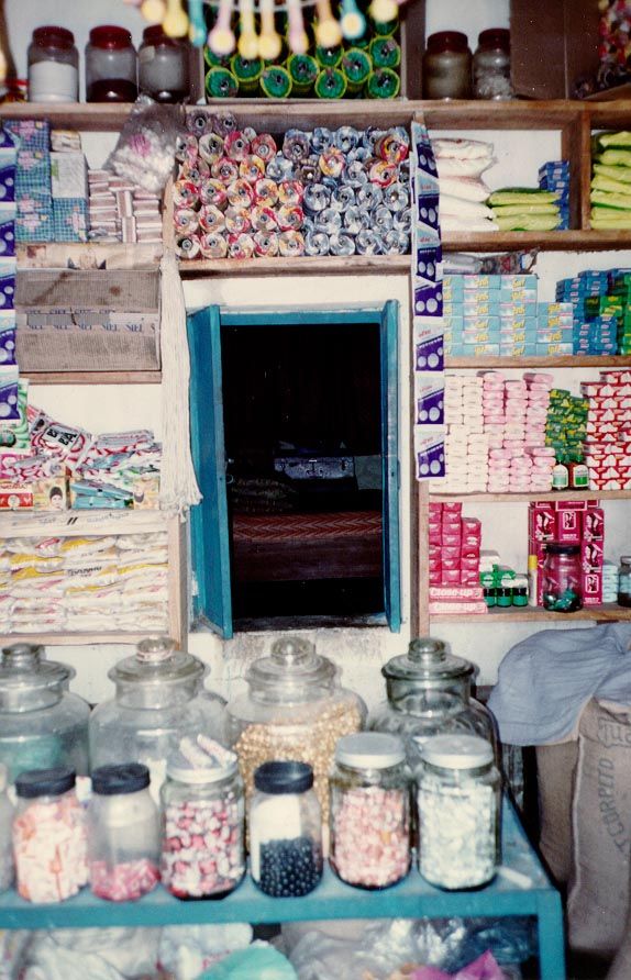 Village shop. That's all there is: just one small room fronting the street.