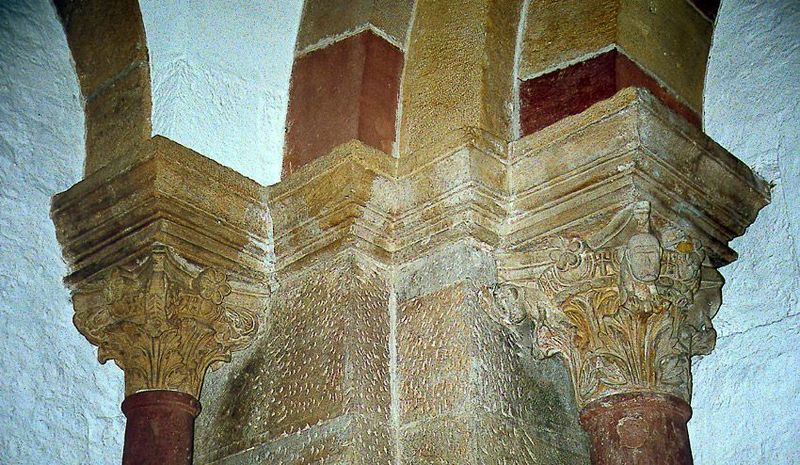 Columns in the chapel.