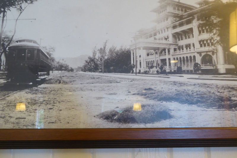 The inland side of the hotel faces Kalakaua Avenue. Here it is in 1901.