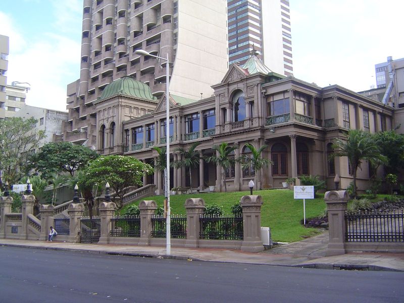 One prime site on the Embankment was claimed in 1904 by the Durban Club, whose upper veranda has been glassed-in. Desiree Picton-Seymour wri