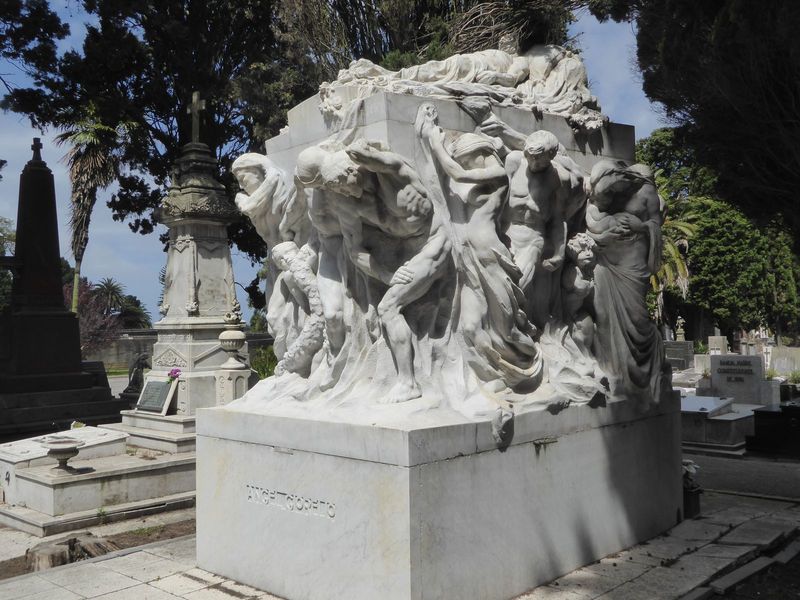 A real eye-catcher, executed by Leonardo Bistolfi 1859-1933 for Angel Giorello, a labor-unionist.