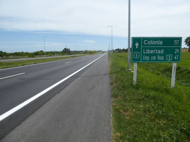 We're just beyond the fringe of Montevideo and heading west, or upstream along the Rio de la Plata.