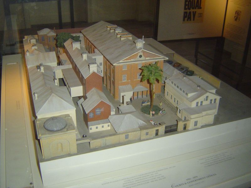 About 1990 the building became a museum of its own history. The museum includes this model of the building at a time when it was surrounded 