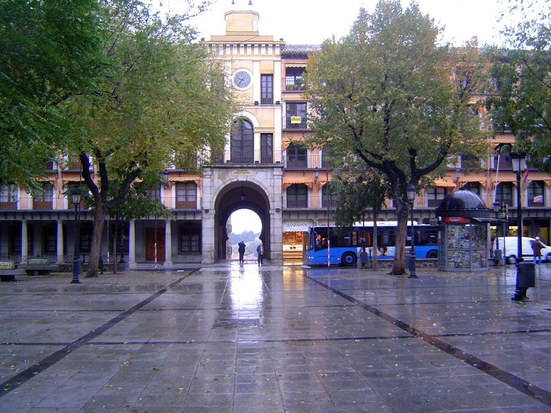 Toledo has a commercial side, of course, and it is centered on the Plaza de Zocodover, near the Alcázar. The Mudéjar tradition lingers in th
