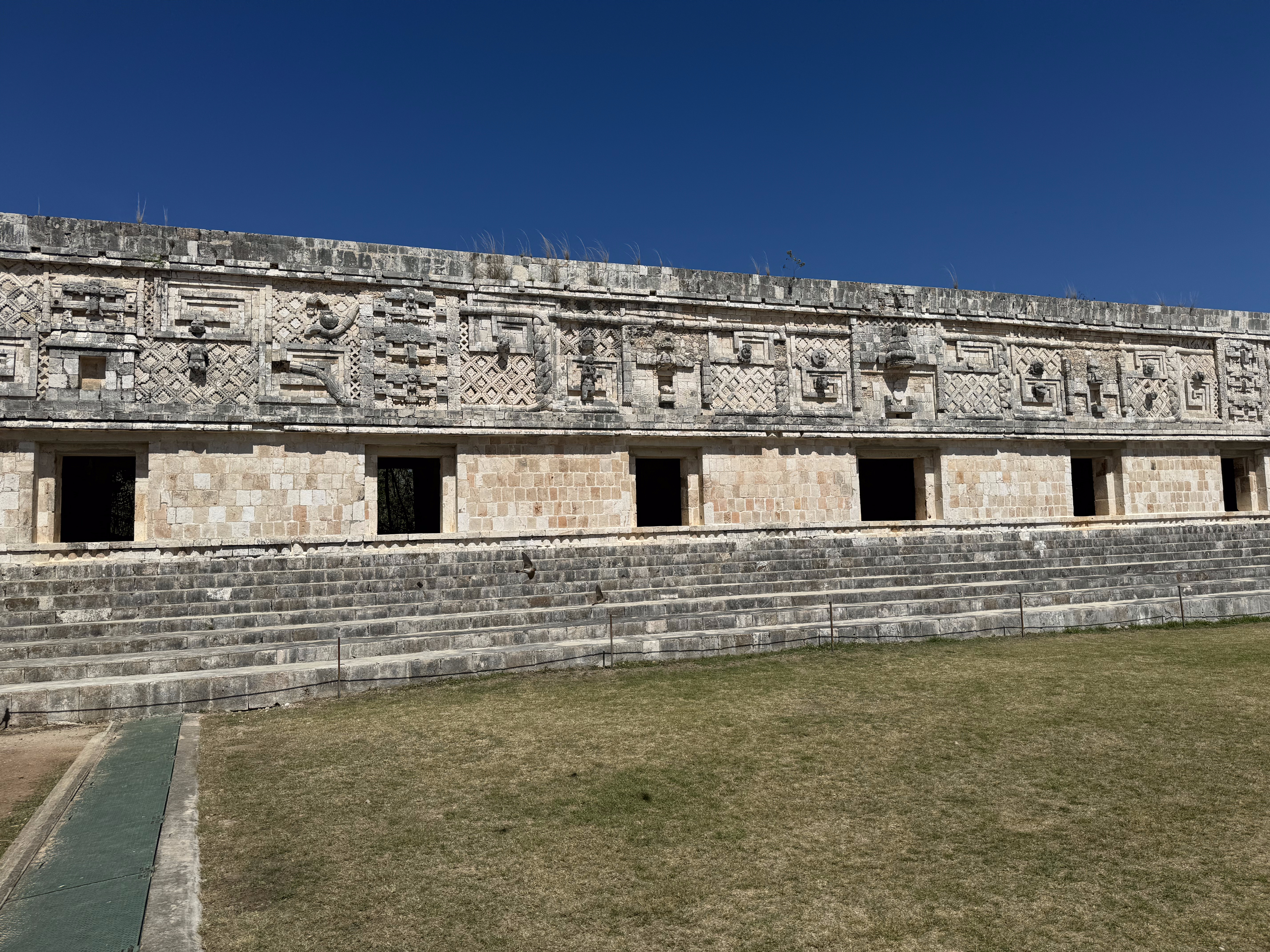 Let me quickly show you four other things I saw.  Next to the pyramid is the so-called Nunnery, a name prompted by its resemblance to a cell