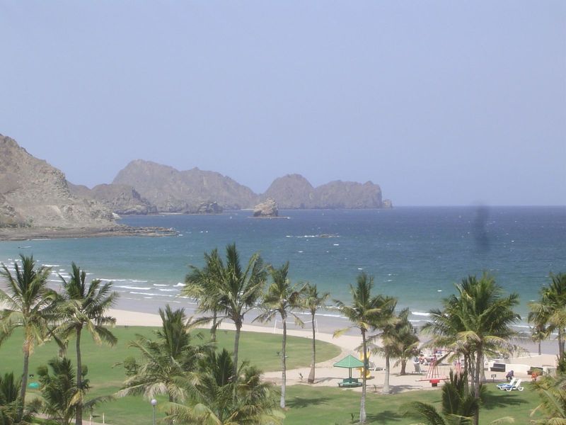 The same stretch of coast viewed from a nearby hotel.