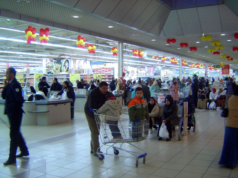 Where to shop in the new city? Tourists may not come to Marjane, the dominant Moroccan chain of hypermarts, but plenty of Moroccans do.