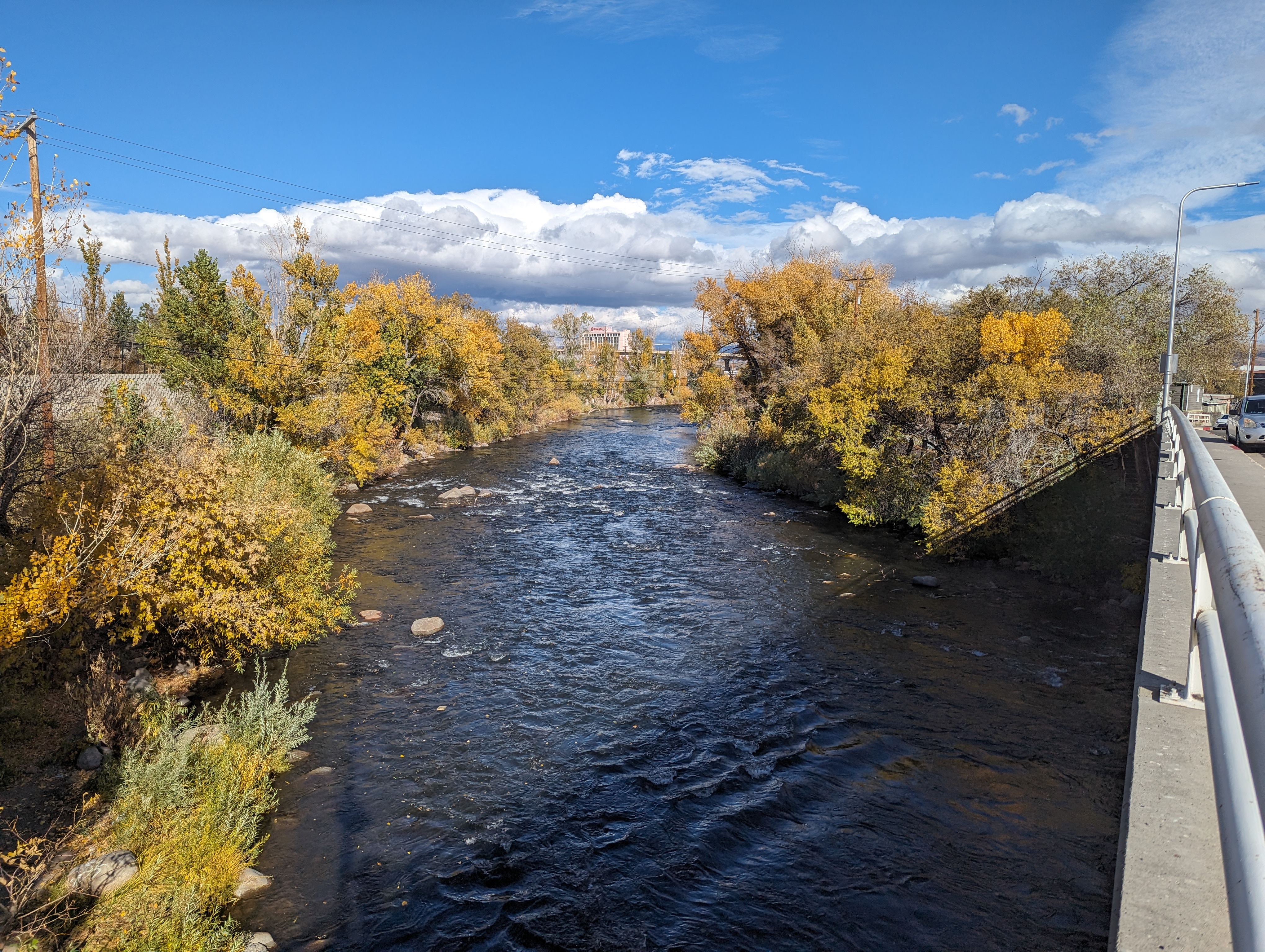 Here we are just east of downtown Reno and enjoying the Truckee River on its cheerful way from Lake Tahoe to Pyramid Lake.