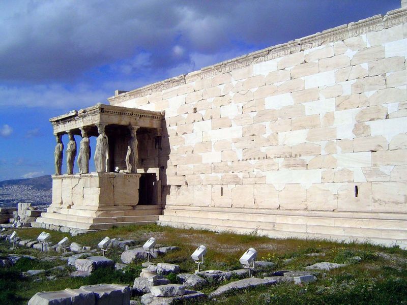 The Porch of the Maidens, popularly called caryatids.