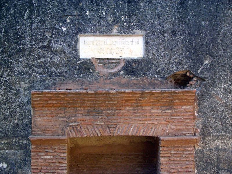 A plaque marks the spot where Henry Lawrence, the commander, died. Inglis then took over.