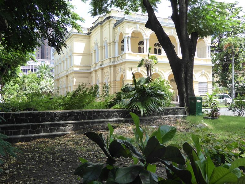 The British established a natural history museum in 1842. In 1885 it was moved here, the newly built Mauritius Institute. It's a reduced cop