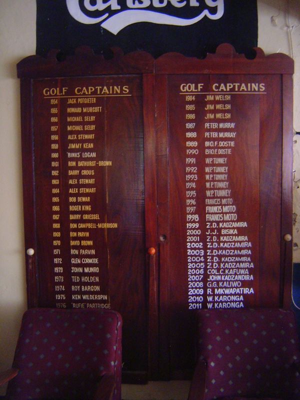 The golf course surrounding the club separated the European and African populations of Zomba. The club itself remained exclusively White unt