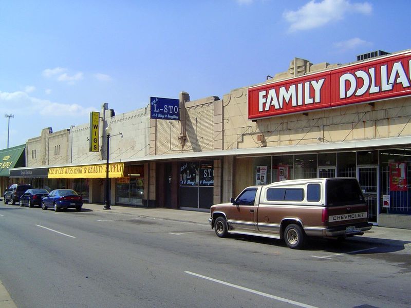 In those days, people shopped here on 23rd; this lineup was built from the mid-30s to the mid-40s. The Family Dollar used to be a Safeway.