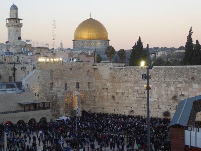 So has the Old City's other chief monument, the Dome of the Rock, whose aluminum-bronze roof was installed by the Jordanians and then gilt. 