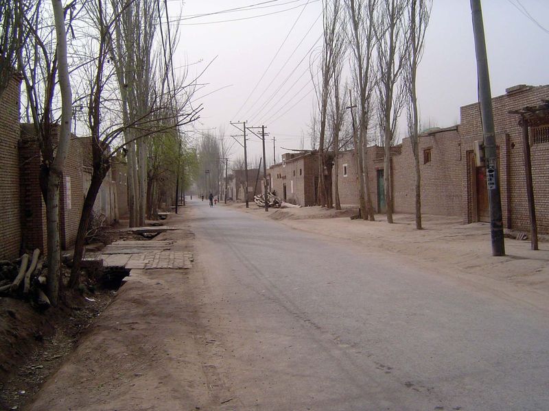 The road is very straight with only an occasional right-angle turn.