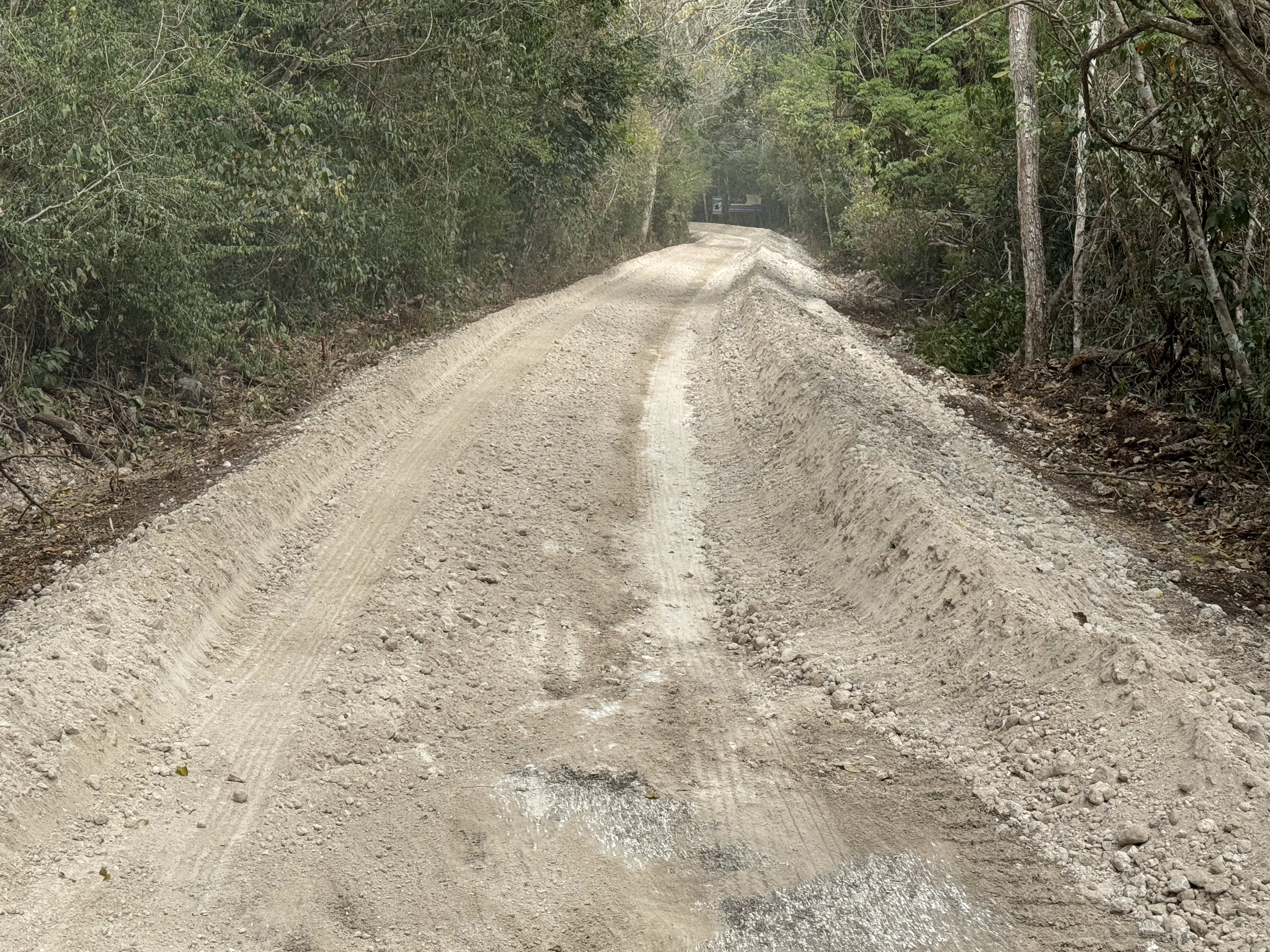 Parts of the road were like this.