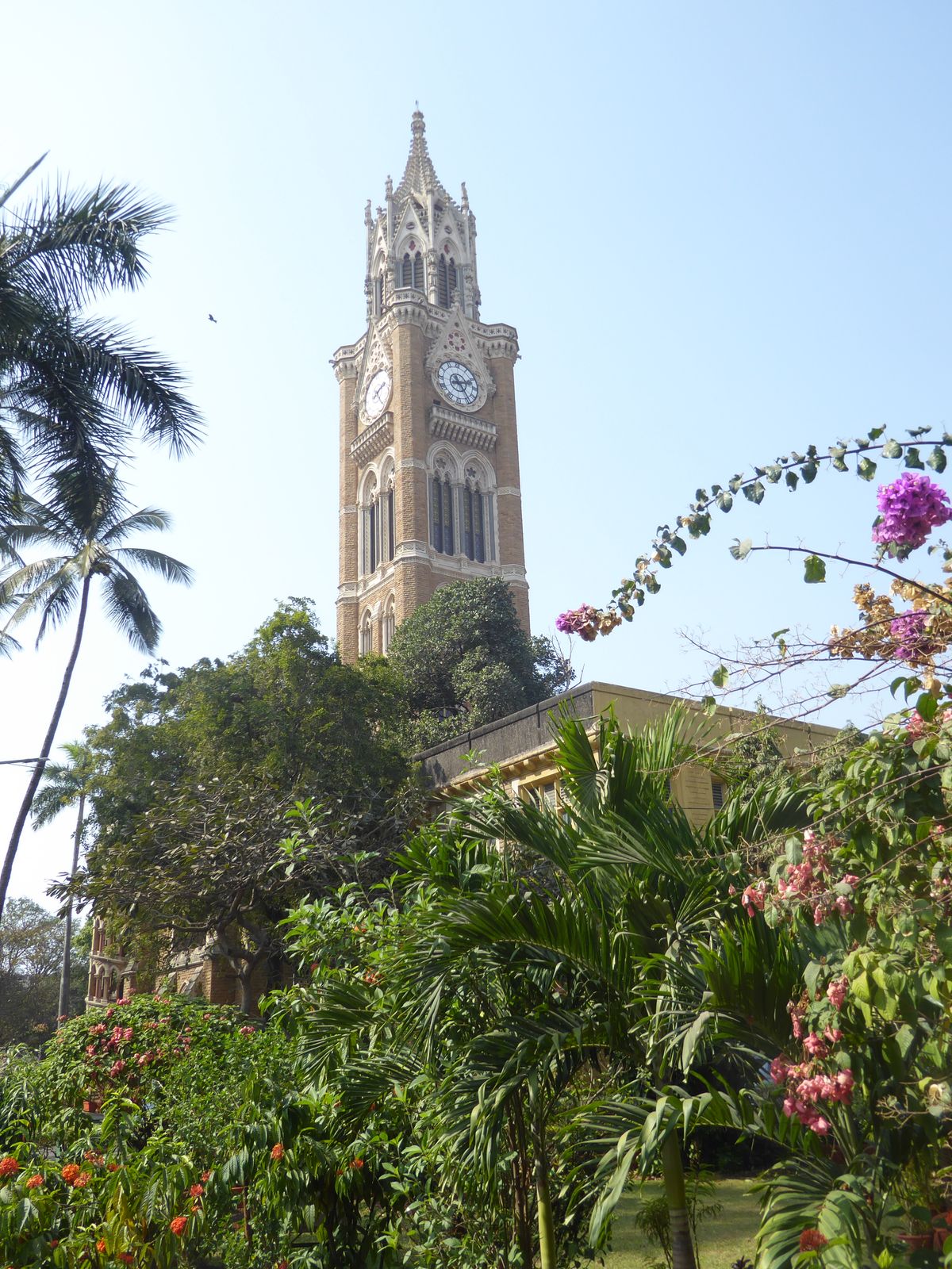 That tower you saw a minute ago belongs to the library of Bombay University.