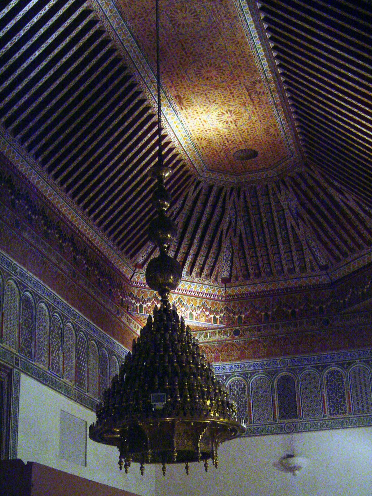 Ceiling of side room.