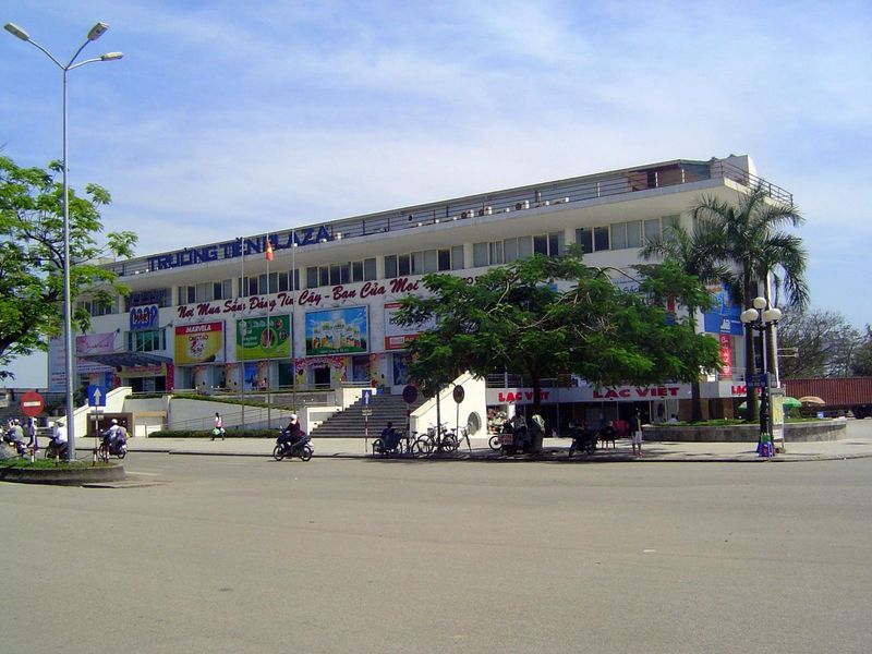 Just outside the citadel, a shopping center.