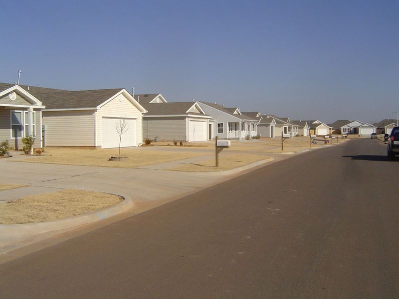 It looks like this—a lot like Levittown in the 1940s—but this is Poppy Grove, on Normans' north side.