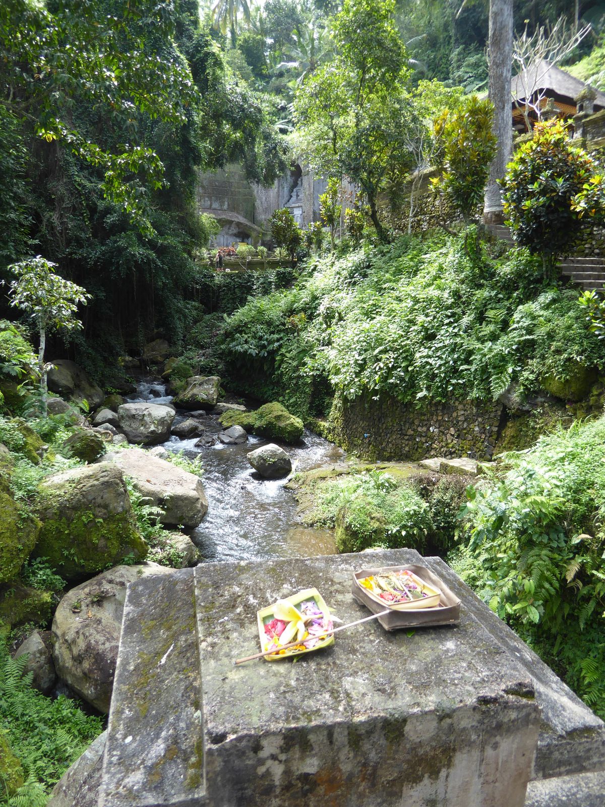 We've come a couple of miles down the stream that flows from Tirtha Empul. What's in the distance? Short answer: it's a tomb complex "discov