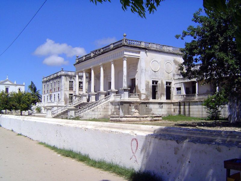 The town's biggest building is the hospital, built in 1877.