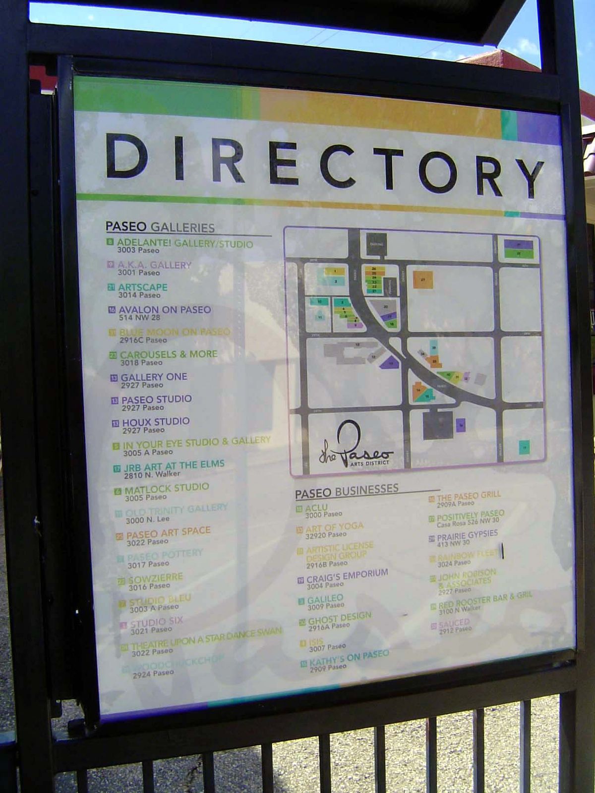 A current map of what's become an arts district.