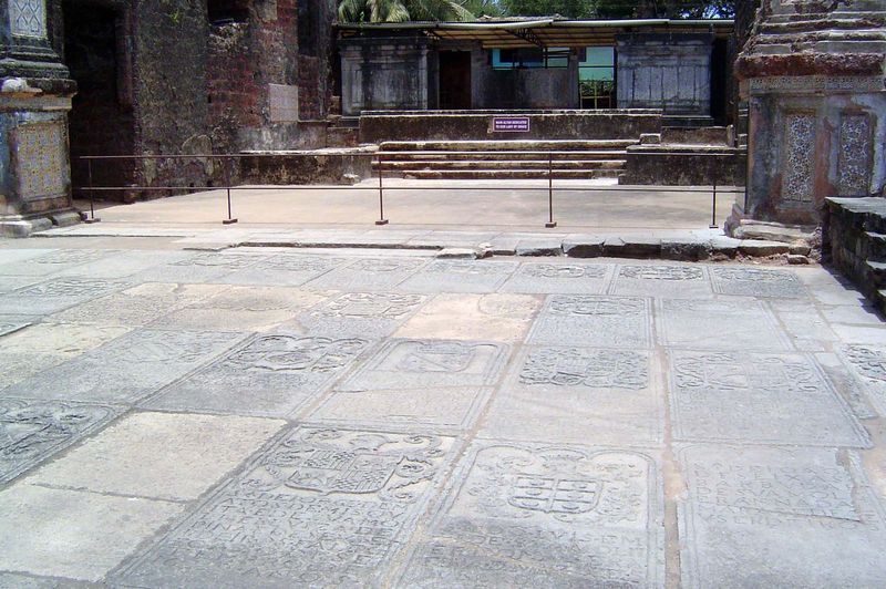Gravestone paving.
