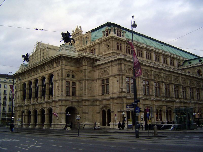 Outside the palace, the Vienna State Opera faces the Ringstrasse, which replaced the old city wall in the 1850s. Francis-Joseph opened the b