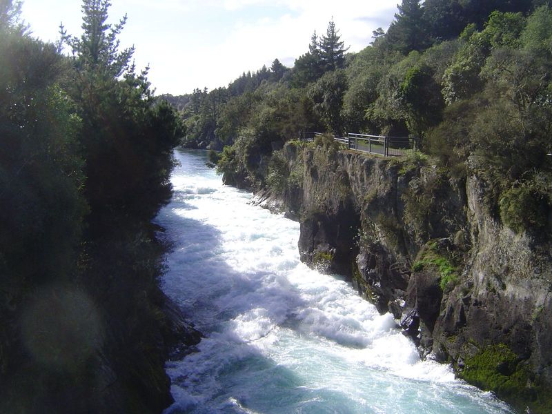 Less than a mile downstream the river gets busy.