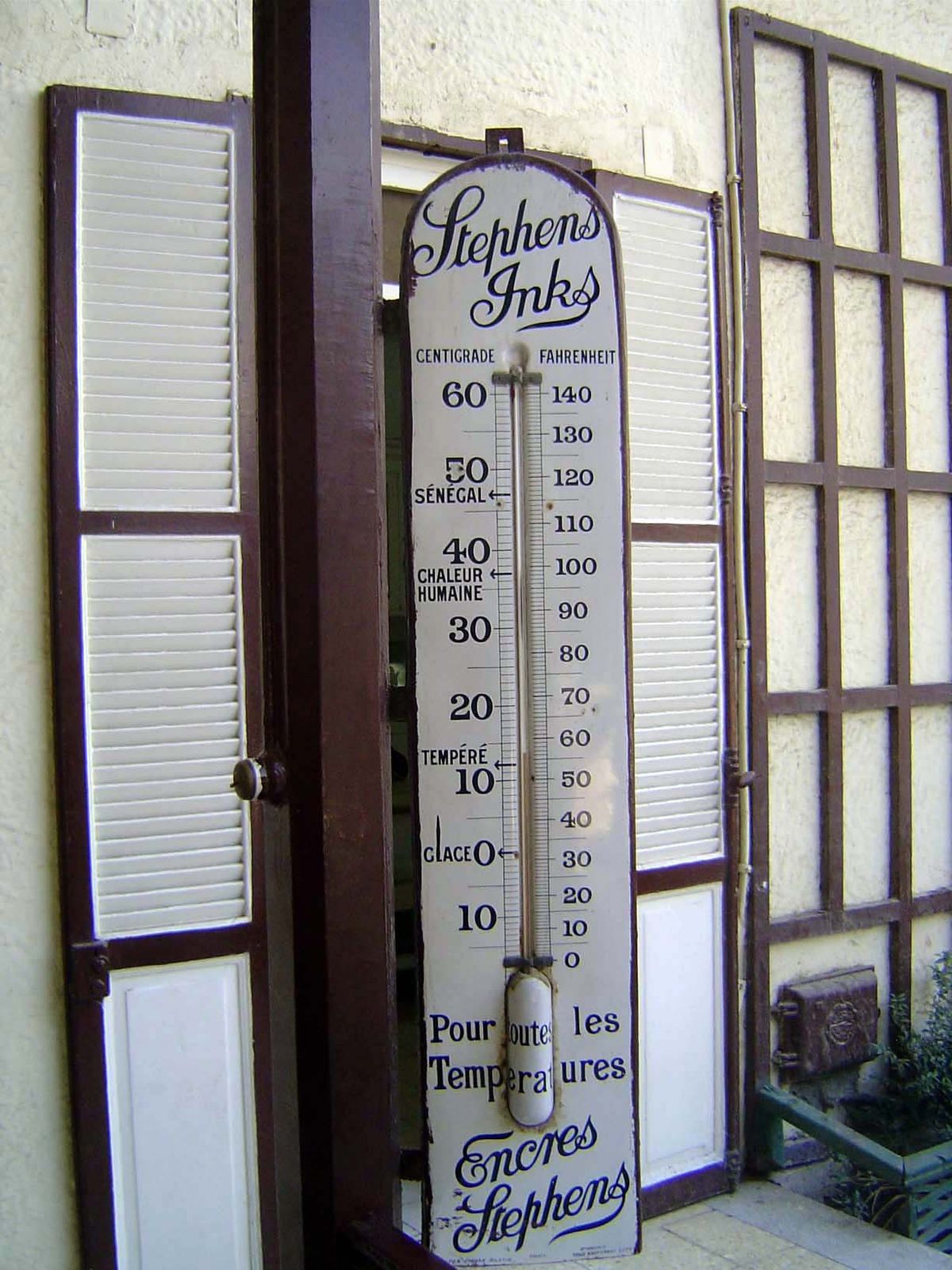 An old thermometer, gauged for the worst.