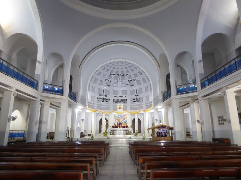 The interior, upgraded with blue plastic.