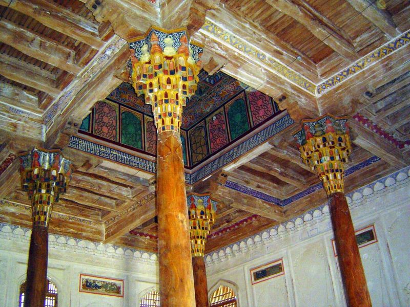 Such mosques are built in a modular form and can easily be enlarged. Roof timbers have always been scarce and precious, however, and they've