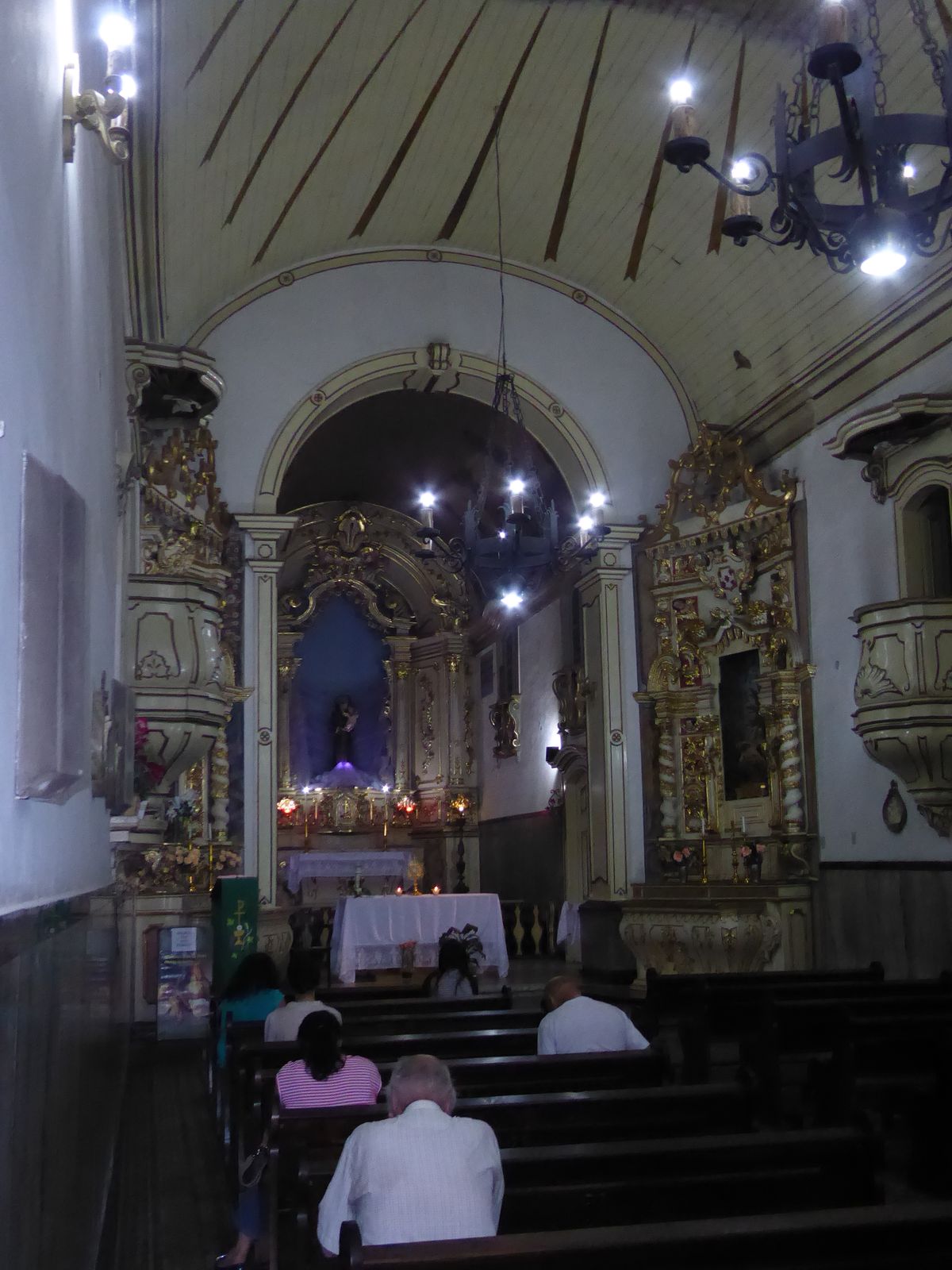 The interior, from about 1780, remains the oldest in the city. Baroque, baroque, baroque.