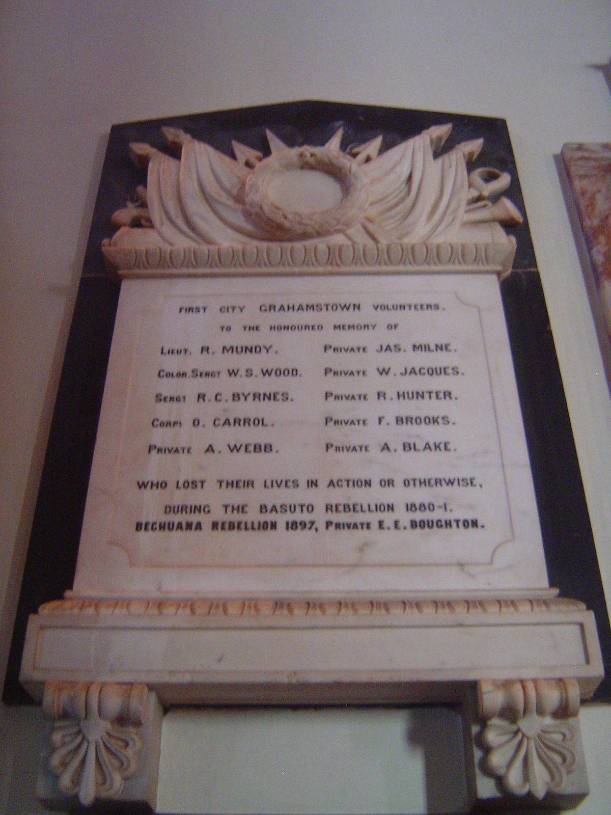 Later conflicts elsewhere in South Africa took men from the town.