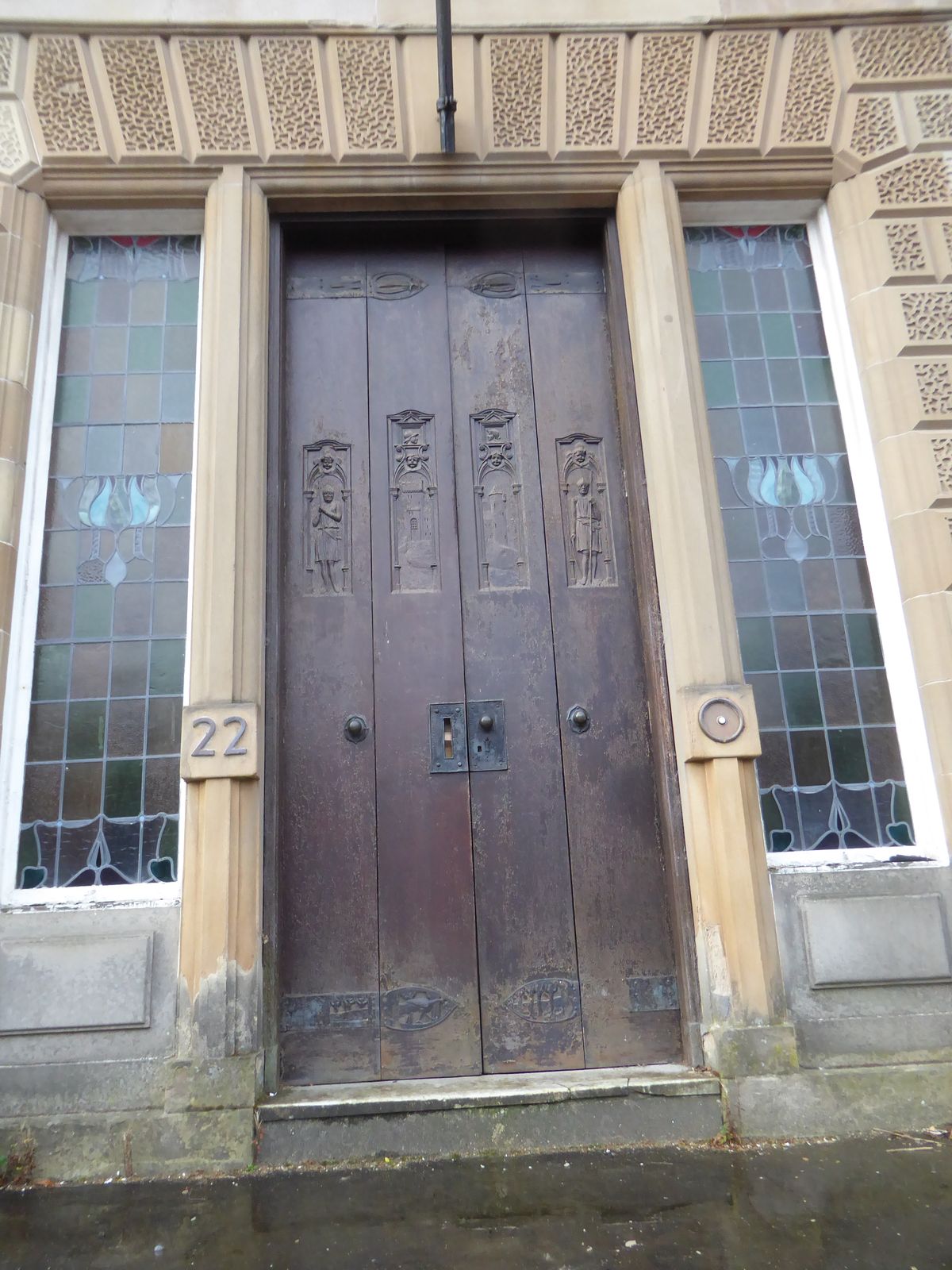 Here's the front door. Not what you'd expect?